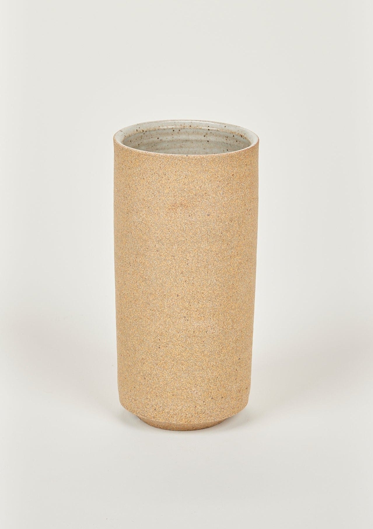 Handmade Clay Cylinder Vase in Sand Finish by Bob Dinetz- 8"