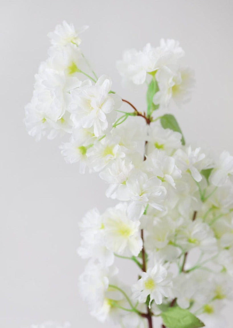 Artificial Spring Cherry Blossoms in Cream - 40"