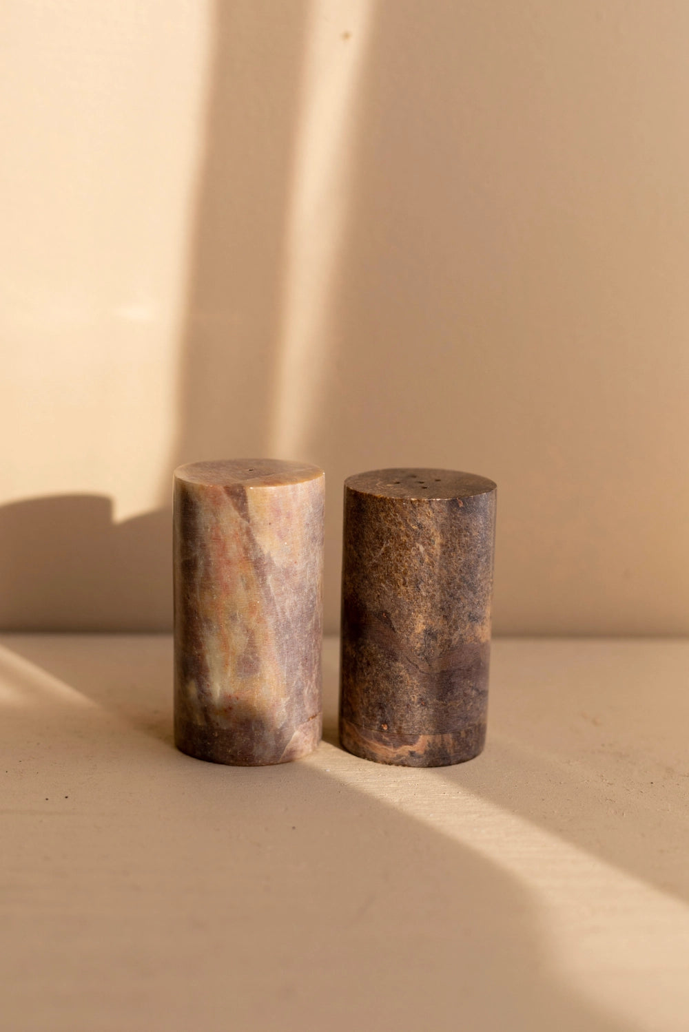 Natural Stone Salt & Pepper Shakers